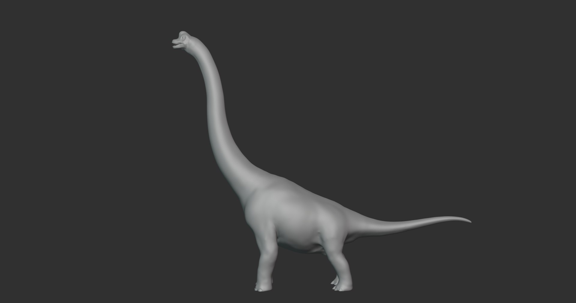 3D Brachiosaurus Dinosaur Basemesh model - TurboSquid 2107626