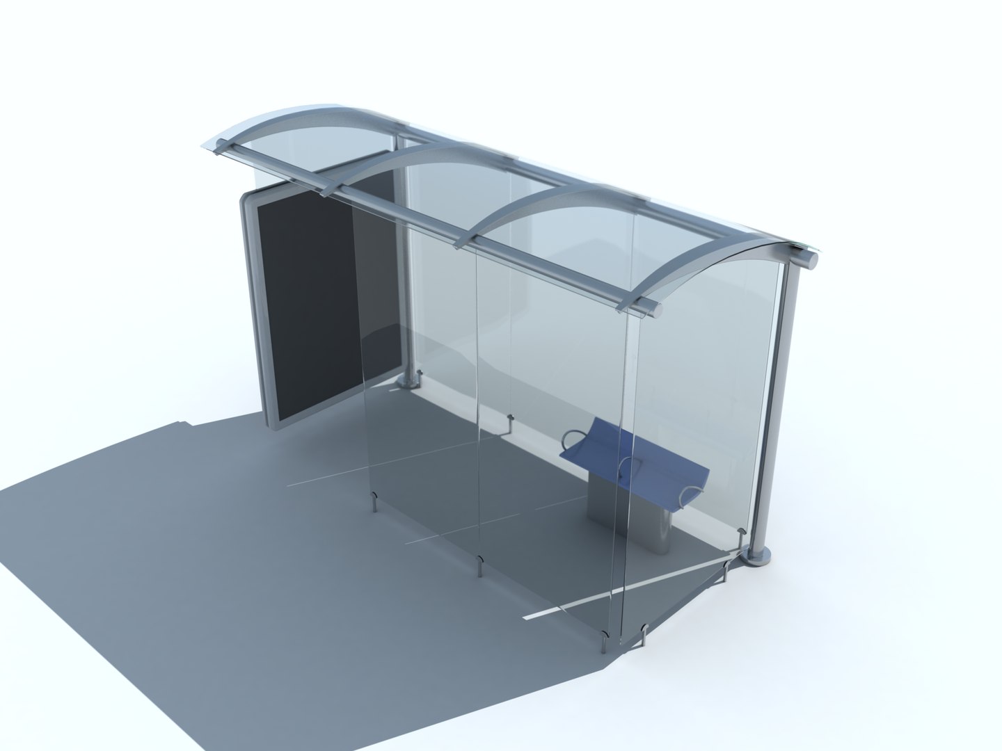 Bus Station 3d Model
