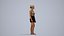 00411Jane013 - Adult Caucasian woman waiting in public space wearing casual summer clothing