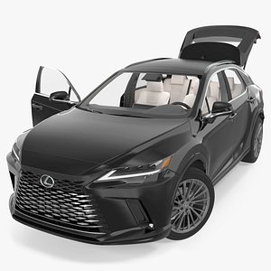 2023 Lexus RX 350 Black Rigged for Maya 3D model