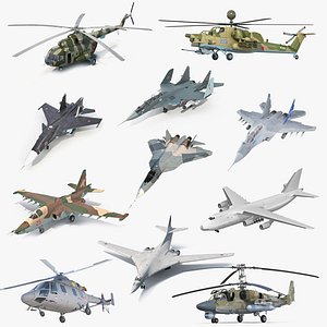 Rigged Russian Military Aircrafts Collection 4