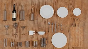 3D Dinnerware Set