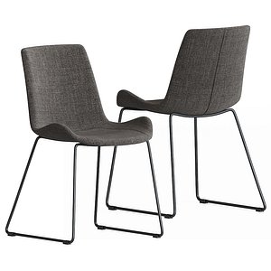 3D cleo sleigh dining chair
