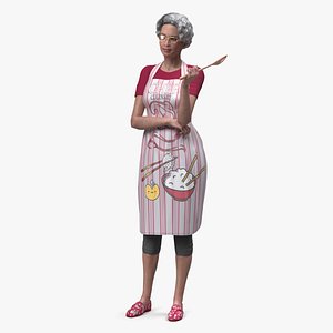 Kitchen Style Asian Grandma Standing 3D model