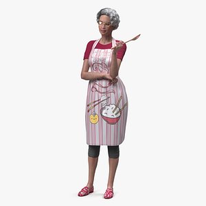Kitchen Style Asian Grandma Standing