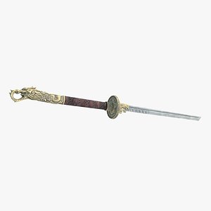 3D Ancient cold weapon Demon slaying saber