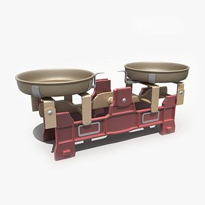 3d traditional weighing scale