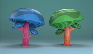 Cartoon tree mid size Jungle