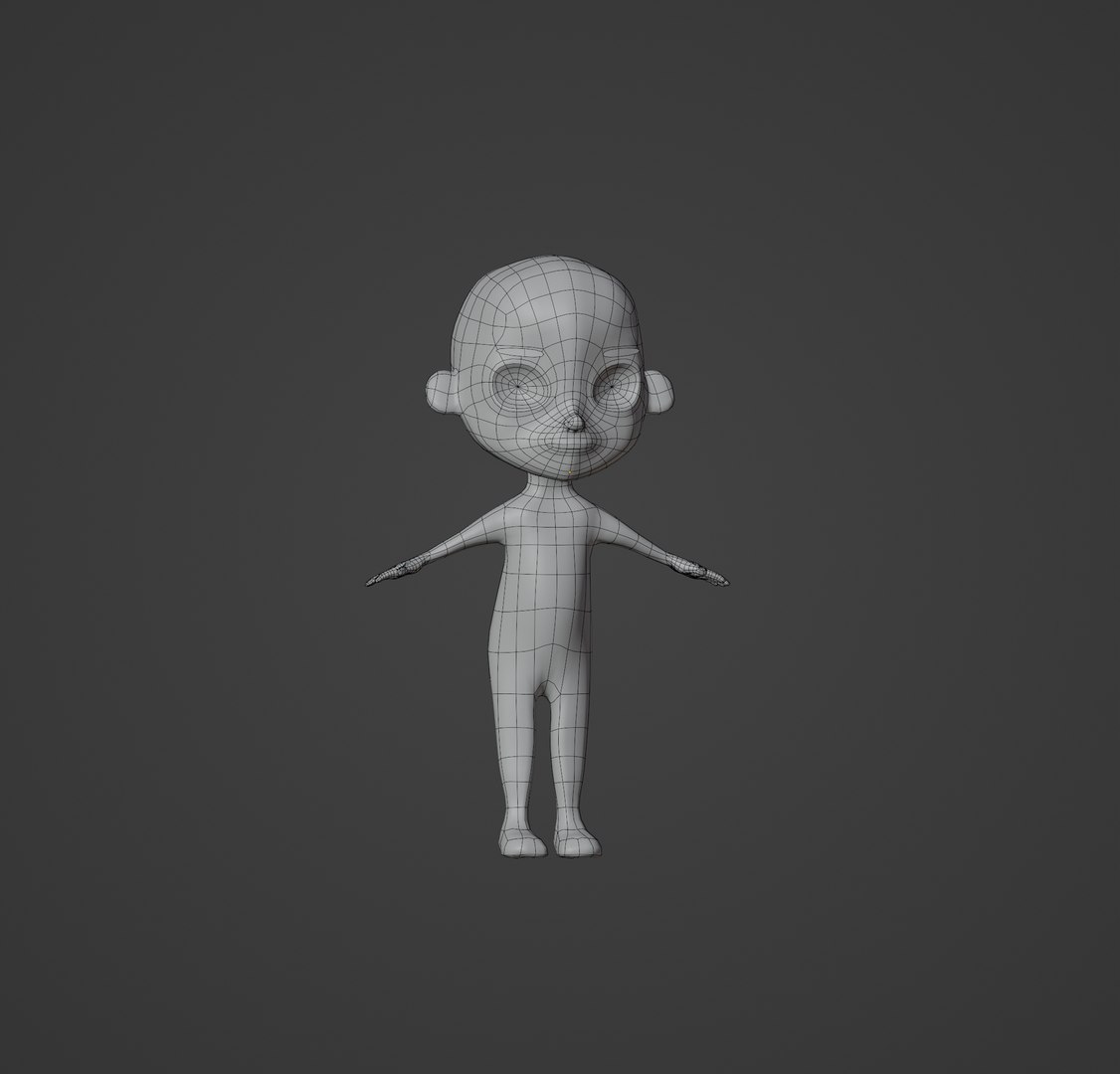 3D Model Child Body Base Mesh - TurboSquid 1897325