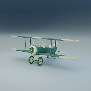 Stylized WW1plane 3D