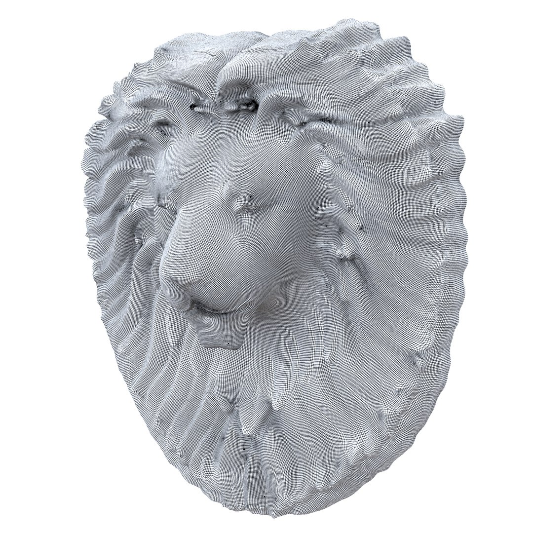 Beautiful detailed bas-relief of a lions head 3D - TurboSquid 1904718