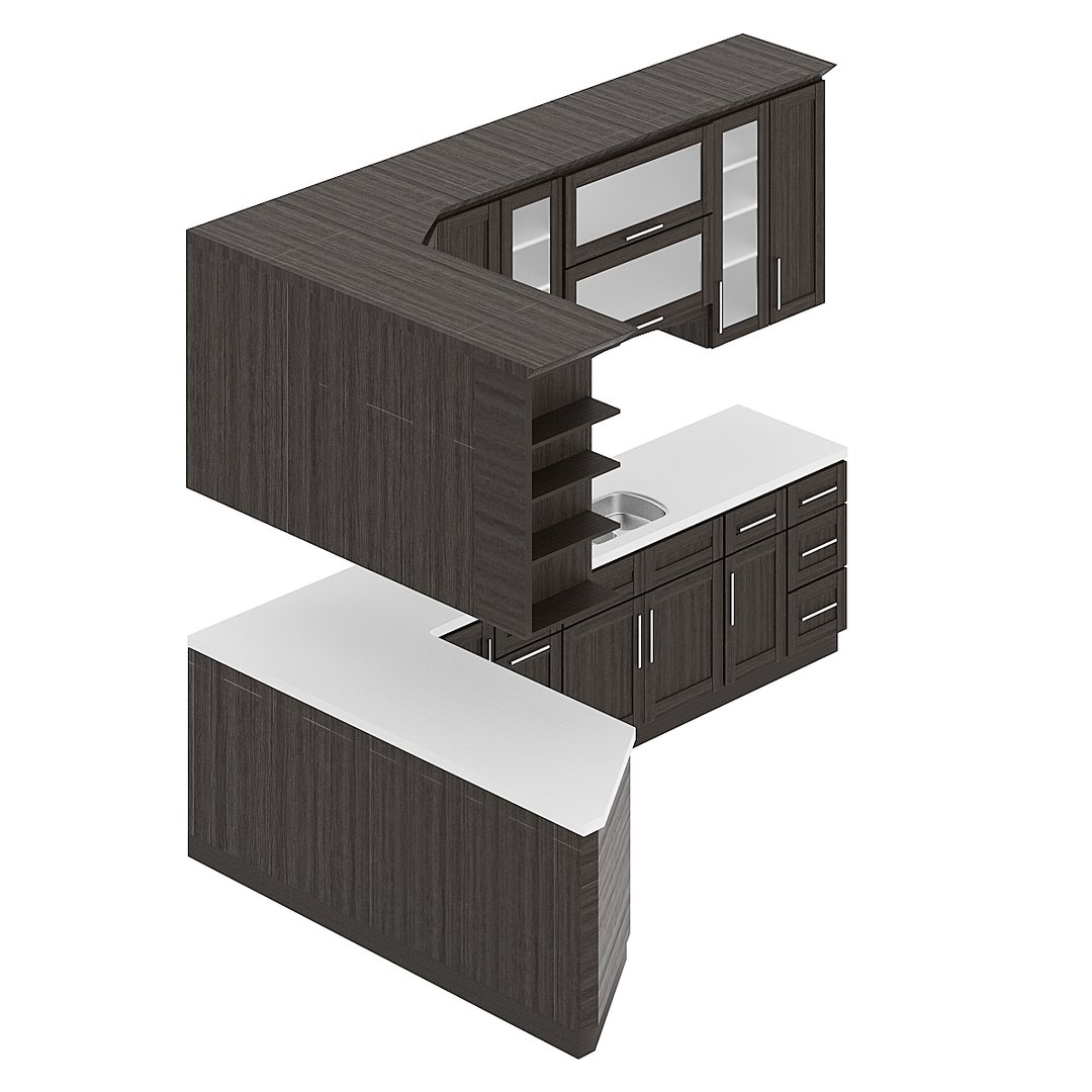 Kitchen Furniture Set 3D TurboSquid 1205286