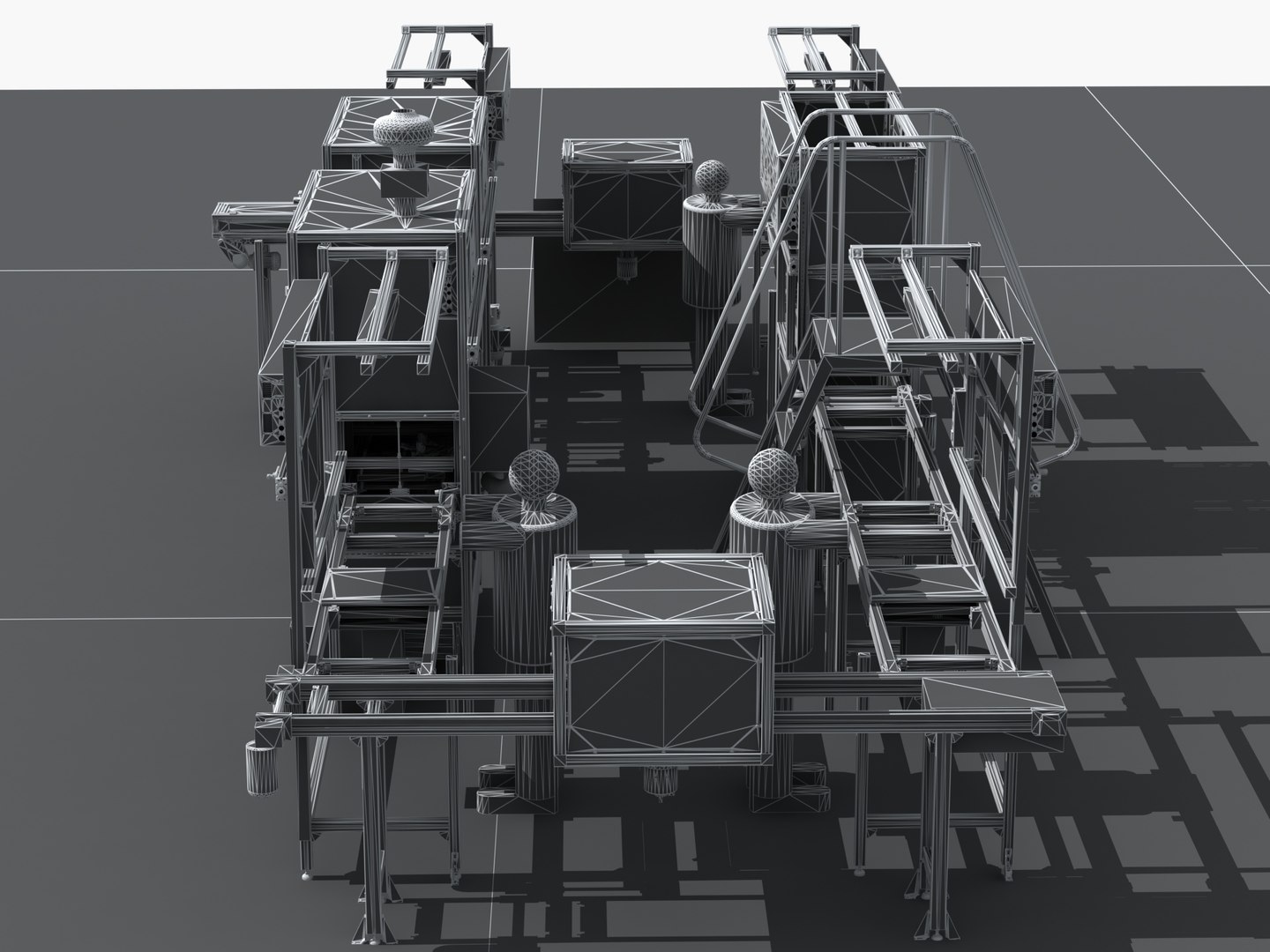 Industrial Equipment 9 - Flow Production Line 3D model - TurboSquid 2163339