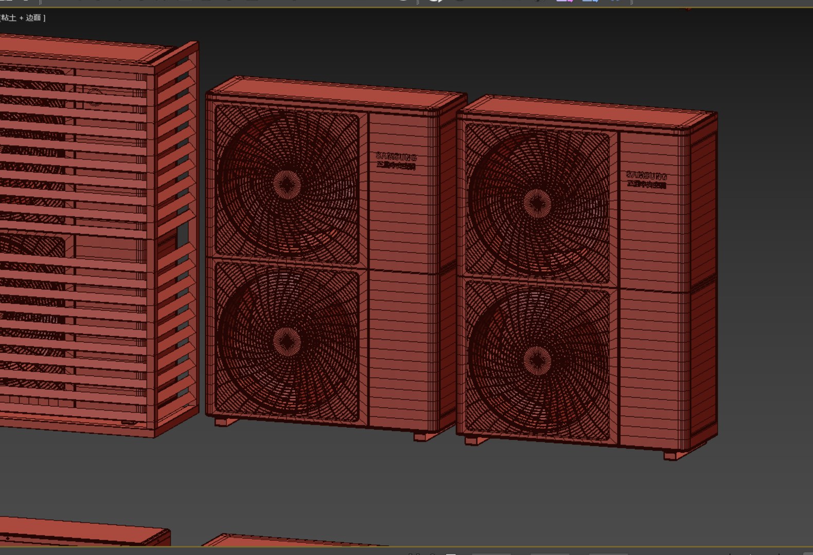 3D Model Air Conditioner Collection Outdoor AC Unit Double Air ...