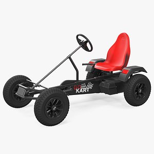 Red Pedal Car with Adjustable Seat Rigged