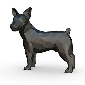 3D jack russell terrier figure