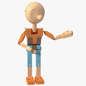 3D Colored Wooden Man Shows