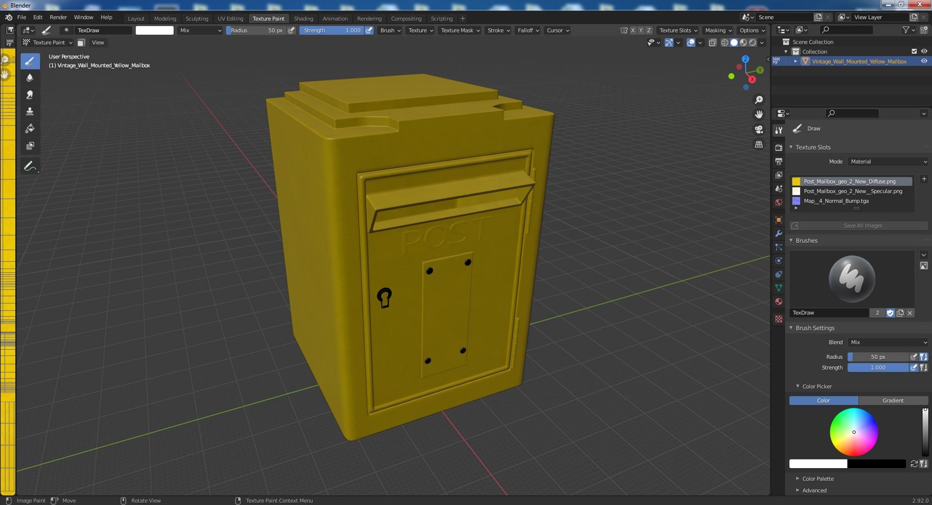 Vintage Wall Mounted Yellow Mailbox 3D https://p.turbosquid.com/ts-thumb/ds/zRTVSL/v1/vintagewallmountedyellowmailboxvray3dmodel018/jpg/1640105611/1920x1080/fit_q87/45fa592e3c896694cae78d6703f7d6a8c51293cf/vintagewallmountedyellowmailboxvray3dmodel018.jpg