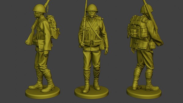 modelo 3d Soldado japonés ww2 Walk2 J1 - TurboSquid 1877059