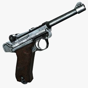 3d model luger p08 parabellum pistole