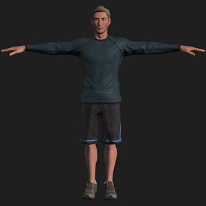 3D male athletic