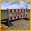 red-white construction barrier