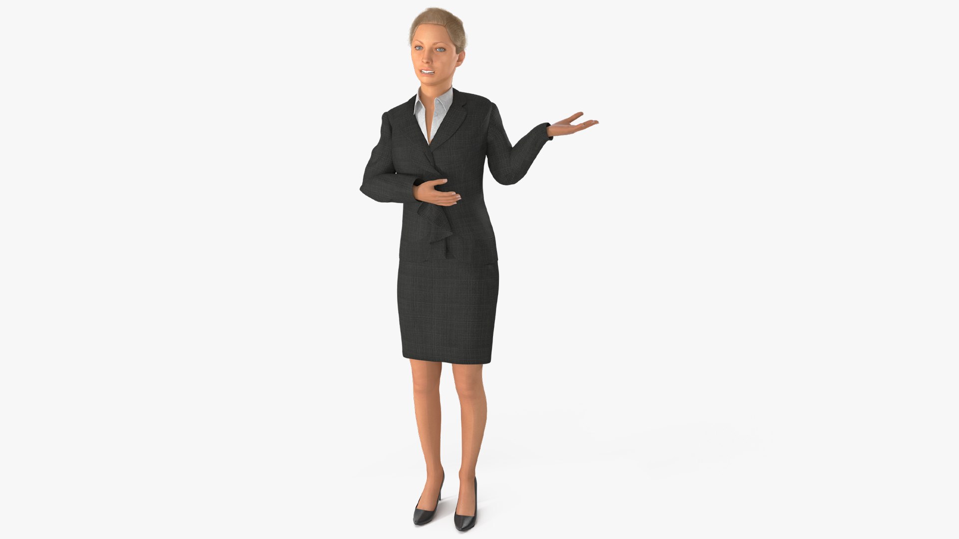 Professional Businesswoman Rigged 3D model preview
