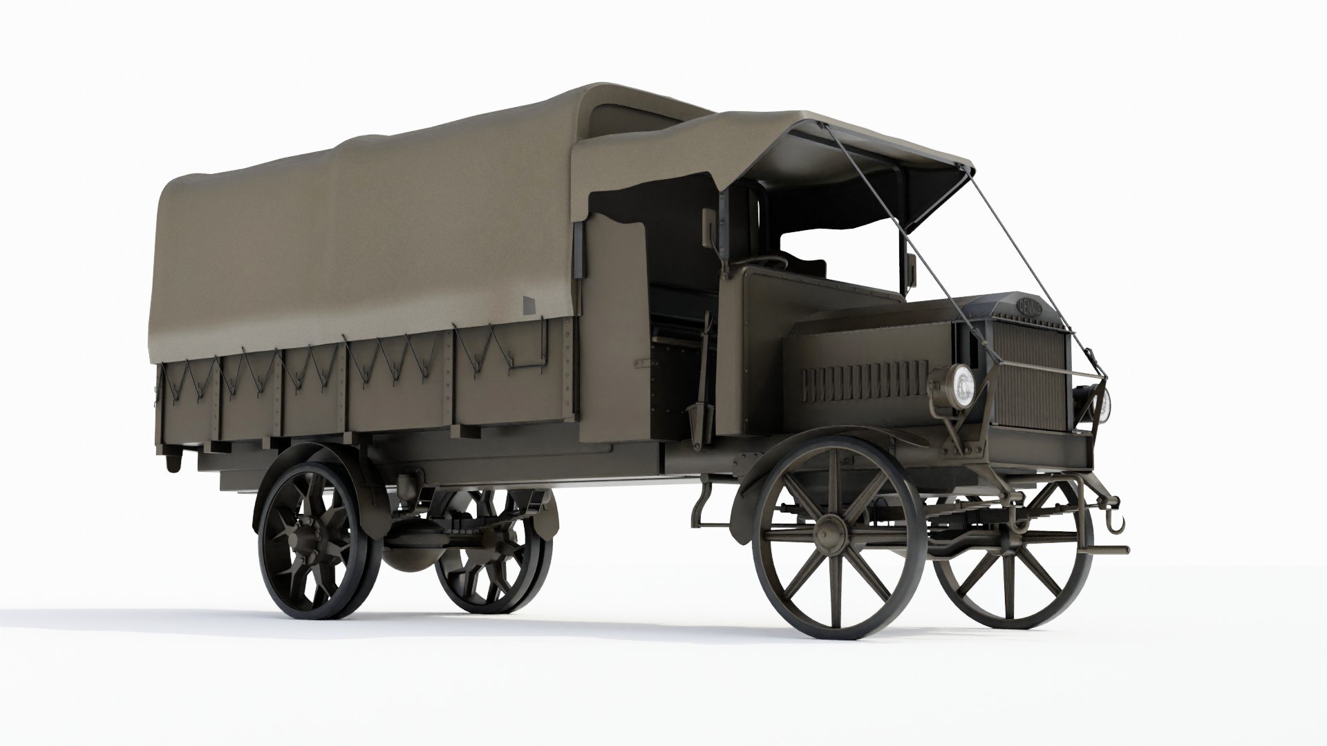 Ww1 Dennis Lorry Truck Army 3d Model