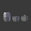 Low poly wine barrel for 3D print  Dismantling and Include parts