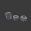Low poly wine barrel for 3D print  Dismantling and Include parts