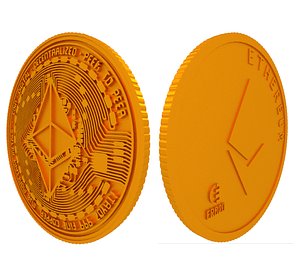 3D bitcoin money currency model