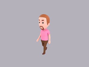 Cartoon Male Character Rigged 117 3D model