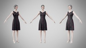 Dress 36 Neon Glitch Cityscape