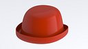 Girls Bowler Hat Red