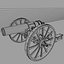 old cannon gun 3d model