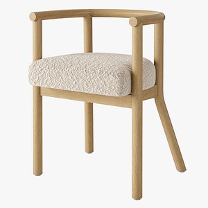 3D model Crate and Barrel White Horse Upholstered Kids Play Chair 21 by Leanne Ford