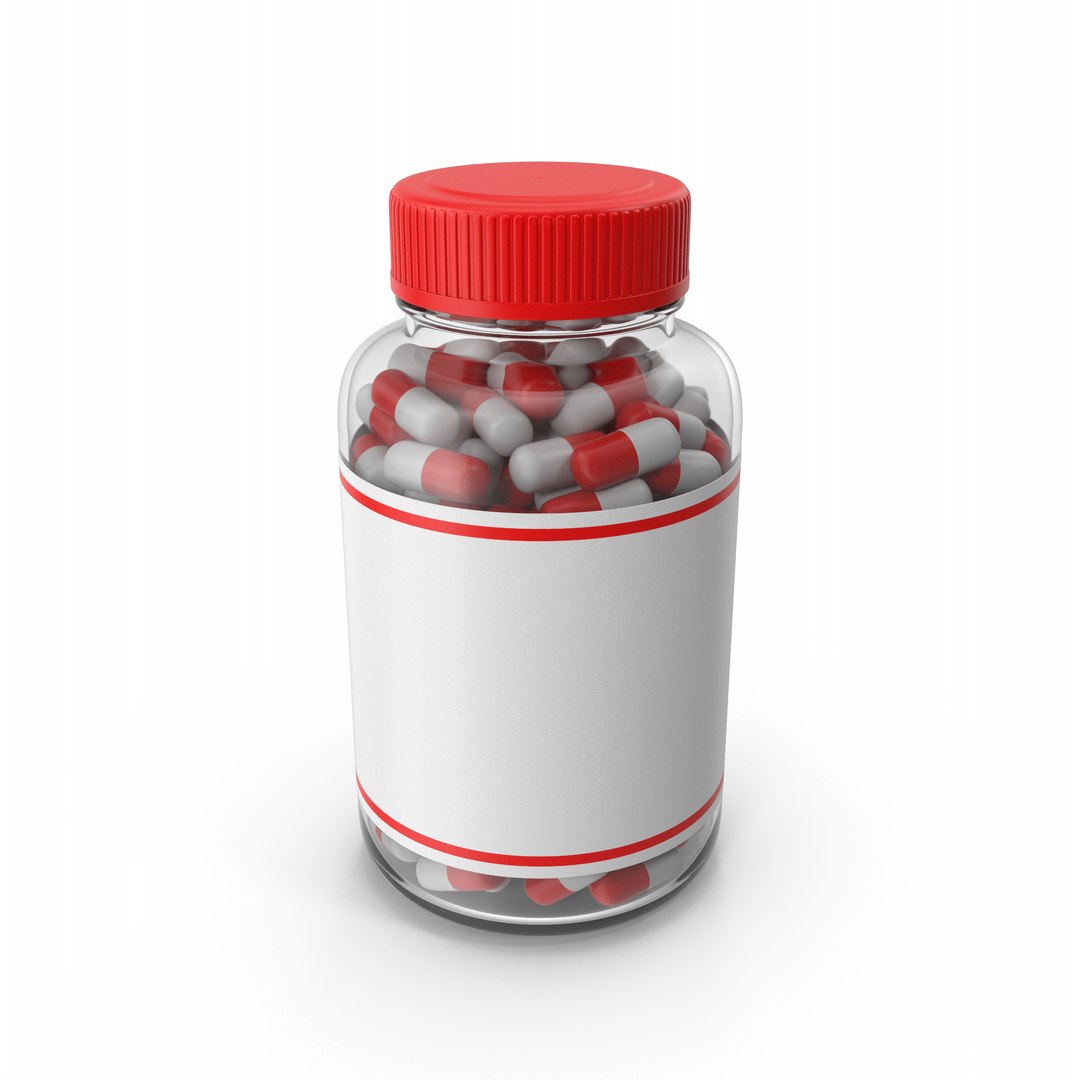 Pill Capsules Glass Bottle 3D Model TurboSquid 1892691