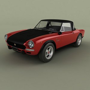 1973 fiat 124 spider 3D