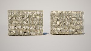 3ds max gabion baskets rocks