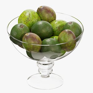 3D model Glass footed fruit set 05