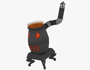 3D model low-poly potbelly