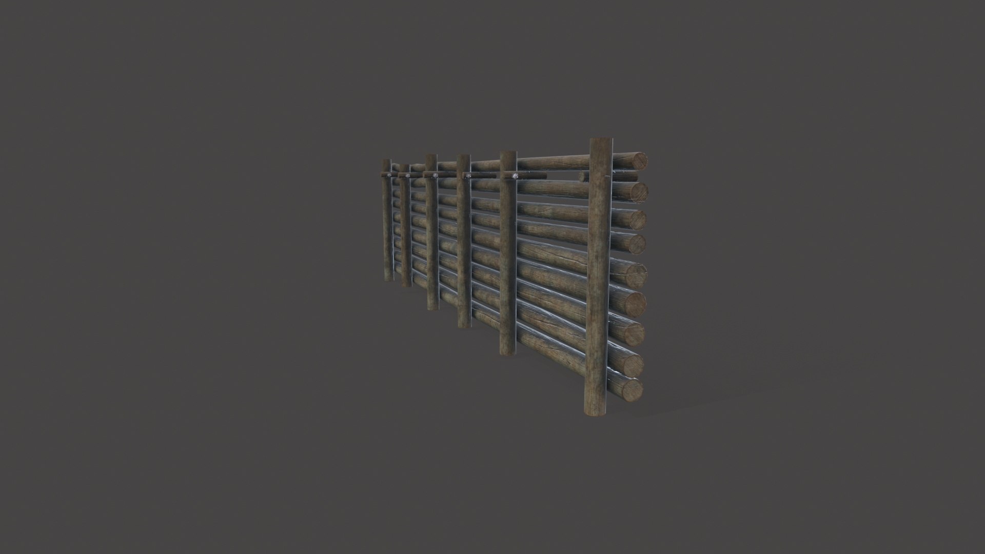 3D Log Wall Model - TurboSquid 2433944