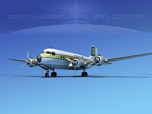 propellers douglas dc-7 dc-7b 3d model