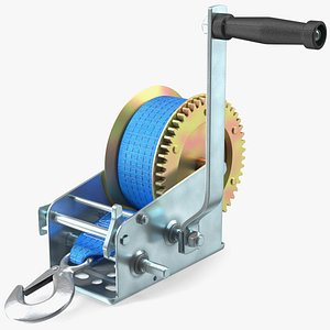 3D Hand Crank Winch with Polyester Strap