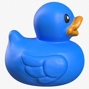 3D Bath Toy Duck blue model