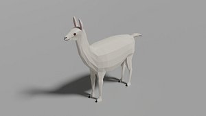 3D Low-poly Lama model