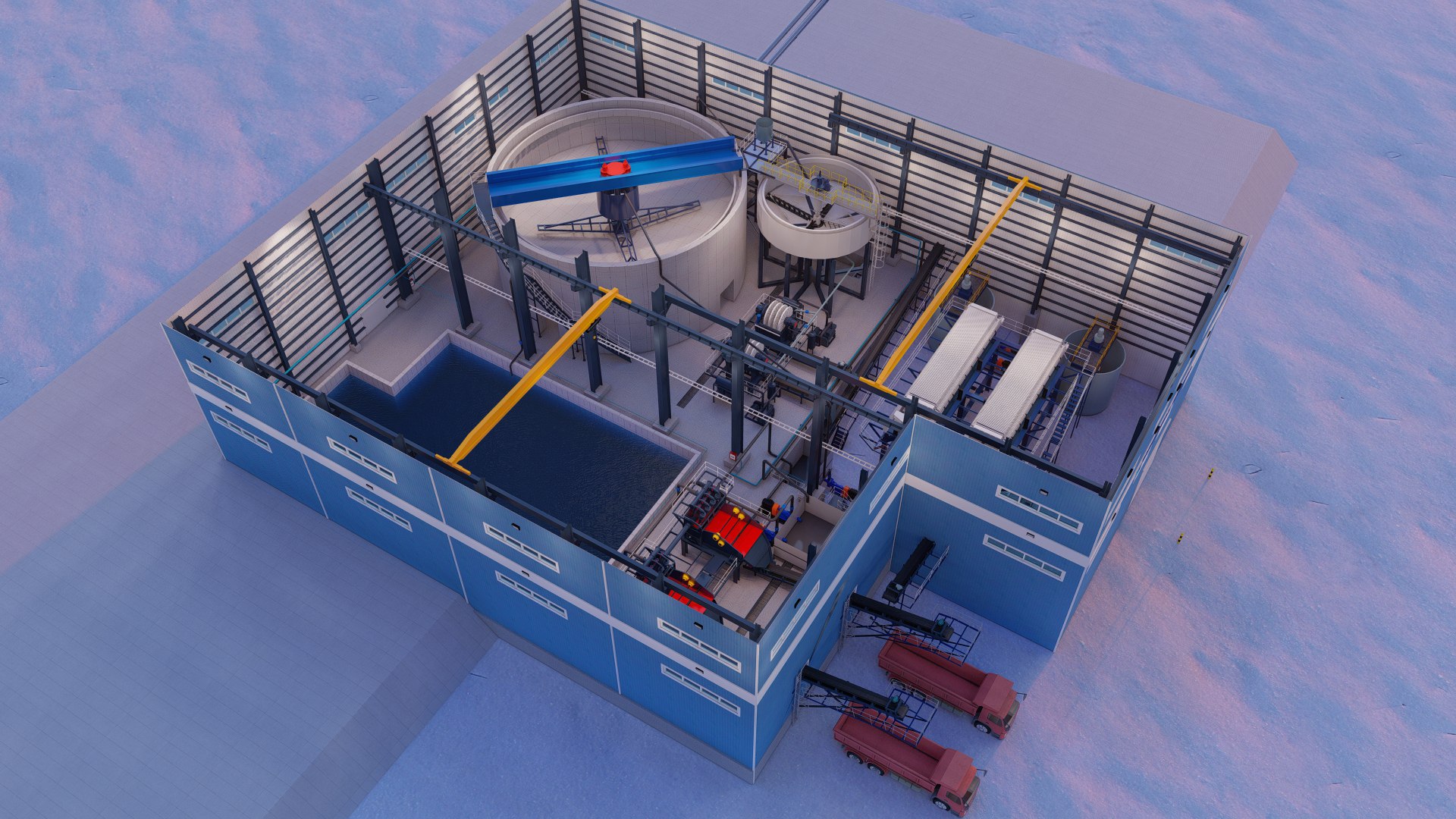 3D Mining Processing Plant Model - TurboSquid 2226223