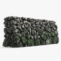 Dark Mossy Stone Wall