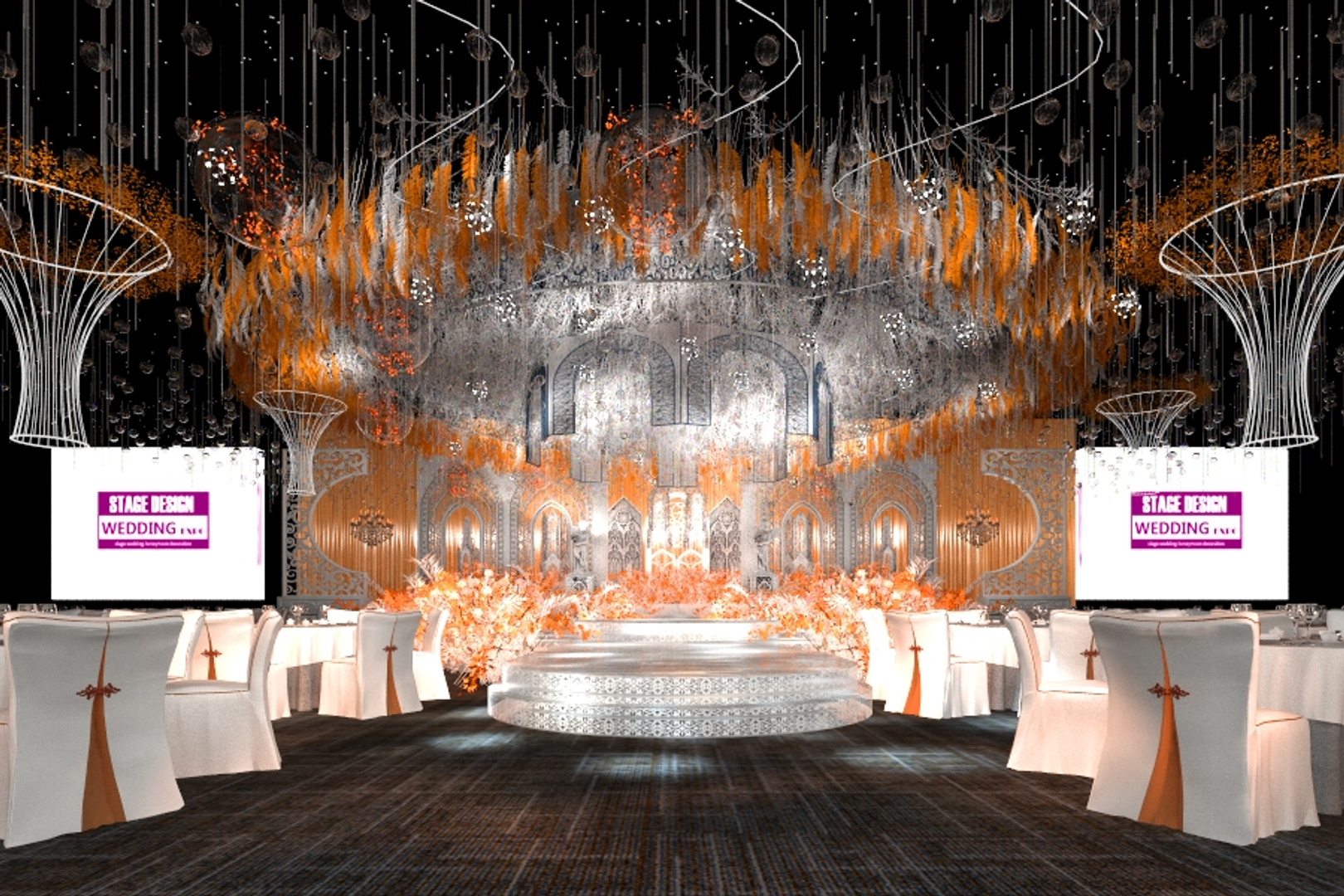 3D model stage hall wedding - TurboSquid 1702778