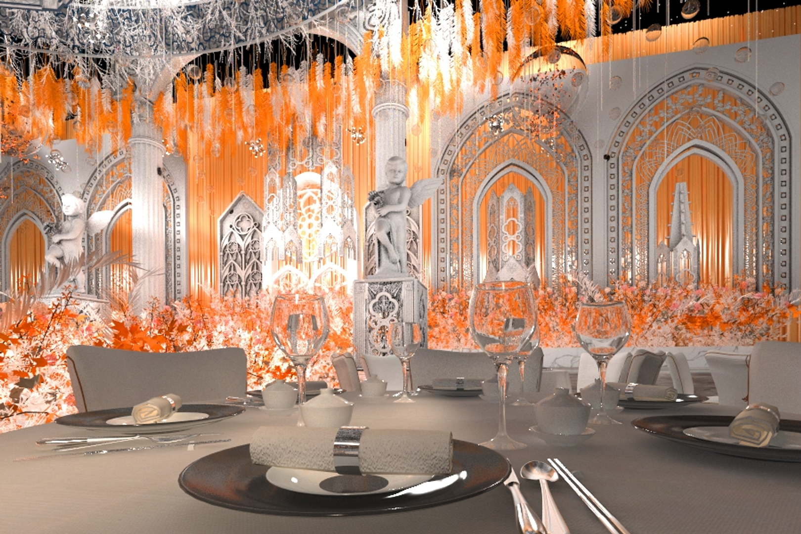 3D model stage hall wedding - TurboSquid 1702778